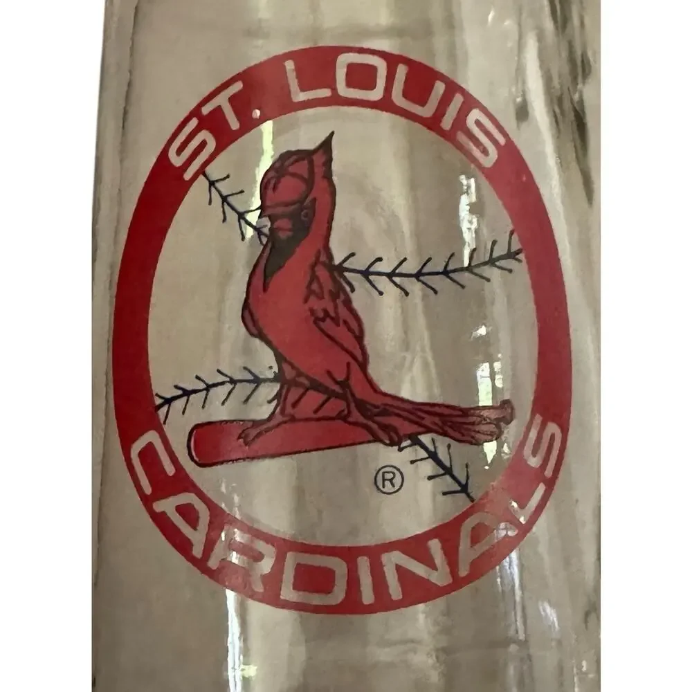 VTG St. Louis Cardinals MLB Clear Glass Beer Stein‎ Mug Barware Central Division